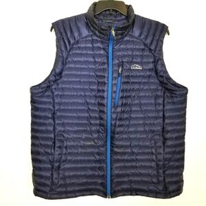 L.L.Bean Men's Ultralight 850 Down Vest Puffer Sz 2XL Reg Navy Water Repellent